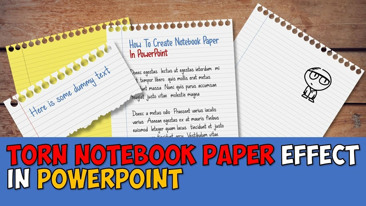 Create A Torn Notebook Paper Effect In PowerPoint